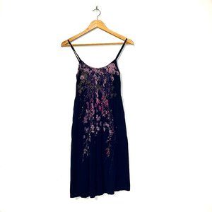 Floral Water Color Sundress- Size 4 (Navy, Multicolor)